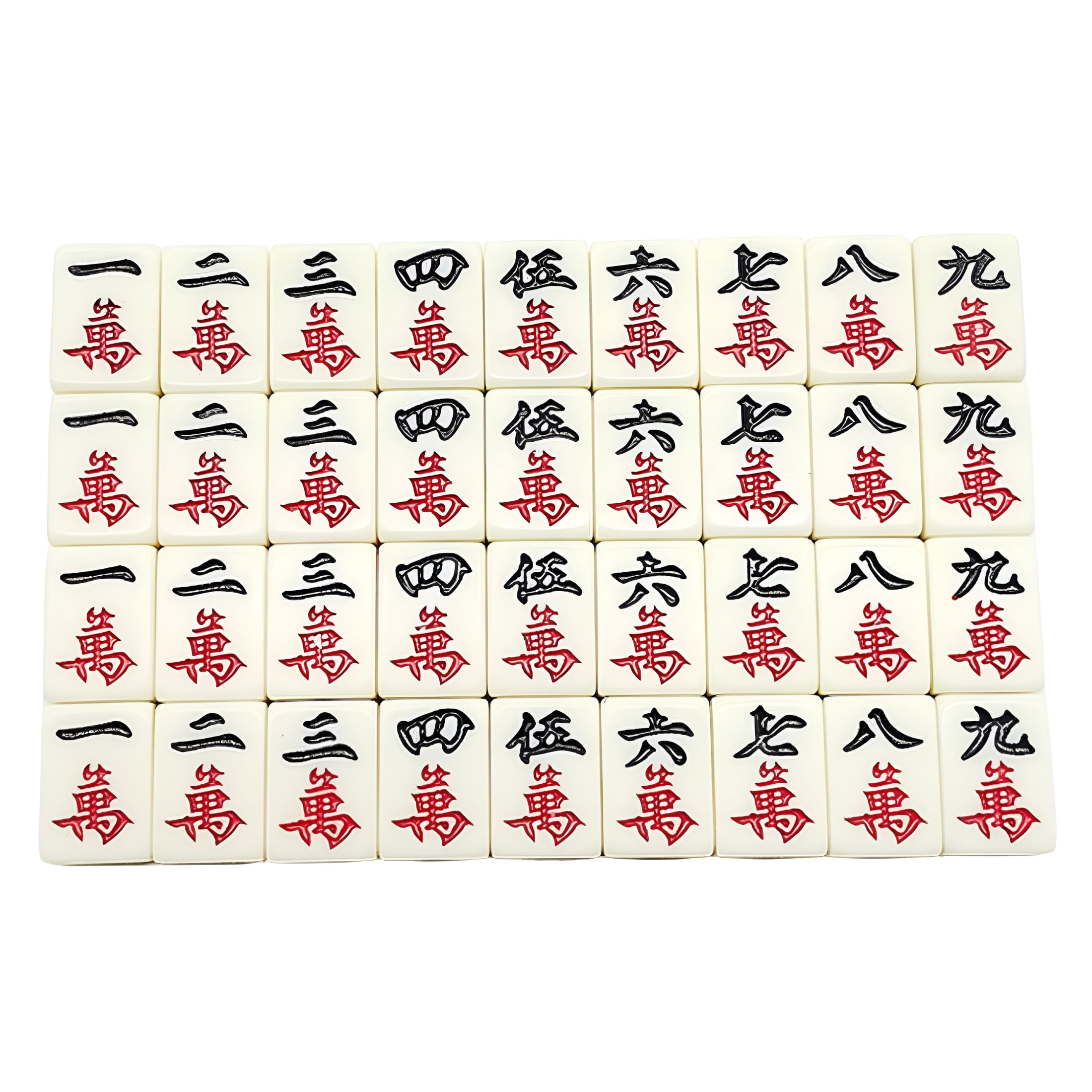 BESTSKY Chinese Mahjong Game Set | Mini Complete Majiang Set with 144 Tiles | Travel Mah Jong Set 2 Reserve Mahjong Tiles + 2 Dice for Adult Party Games