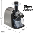 thumbnail image 5 of Hamilton Beach 67951 Slow Action Masticating Electric Juicer for Fruits and Vegetables (Silver), 5 of 5