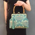 thumbnail image 4 of Nuevos bolsos de mano de bambú informales retro de color caramelo para mujer, bolso de mujer de estilo chino versátil, bolso de fiesta, 4 of 5