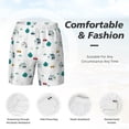 thumbnail image 5 of Balery Cartoon House Car Mens Swim Trunks Swim Shorts for Men Quick Dry Inseam Beach Shorts with Compression Liner Pocket-3X-Large, 5 of 9