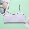 thumbnail image 2 of Girls Sports Bra Tank Training Bras for Girls Seamless Cami Cotton Bralettes Sports Ribber Cropped Vests Seamless Sports Bras Purple L, 2 of 3
