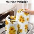 thumbnail image 5 of White Yellow Sunflower Pattern Bathroom Rugs Mat,Non Slip Microfiber Bathroom Rug,Rubber Backing,Soft Bathroom Mats for Bathroom Floor,Tub and Shower,47x17in(120x43cm), 5 of 5