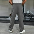 thumbnail image 4 of Stamzod Mens Jogging Pants with Pockets Fashion Solid Color Summer Elastic Waist Cargo Pants Casual Loose Plus Size Sweatpants for Men Dark Gray B XL, 4 of 7