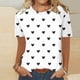 thumbnail image 2 of Camisetas Casuales de Manga Corta con Cuello de Tripulación Impresa de San Valentín Tee Gráfica Ligera Top 95% Poliéster 5% Elastano para el Uso Diario, Camiseta de Moda Cómoda, 2 of 8