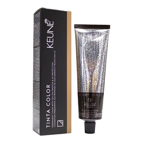 Keune Tinta Color 8.81 Coloration Permanente Blond Cendré Moka Clair 2 Oz