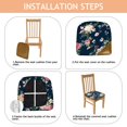 thumbnail image 4 of Pioneer Flower Seat Covers for Dining Room Chairs Set Of 6,Stretch Printed Washable Chair Seat Cover with Elastic Ties and Button,Removable Waterproof Couch Cushion Covers, 4 of 6