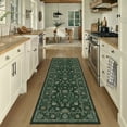 thumbnail image 3 of WIPONKEN 2x6 Runner Rugs Morris Carpet for Living Room Bedroom Dining Room Office Farmhouse, Machine Washable Non Slip Vintage Persia Rug Green, 3 of 6