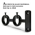 thumbnail image 4 of Curtain Rod Bracket, 2Pcs Double Curtain Rod Holder, Double Rod Brackets Hooks for Living Room Bedroom Curtain Rods, 4 of 7