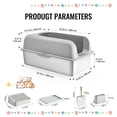 thumbnail image 4 of 6 in Deep Cat Litter Box Odor-Free Litter Box with Filtering Foot Board, 4 of 6