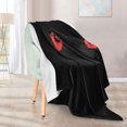 thumbnail image 2 of Manta de franela ligera y acogedora con diseño de búho malvado y aterrador para sofá, 50 x 60 pulgadas, para Halloween, personalizada, cálida y suave, para cama, sofá y silla, 2 of 7