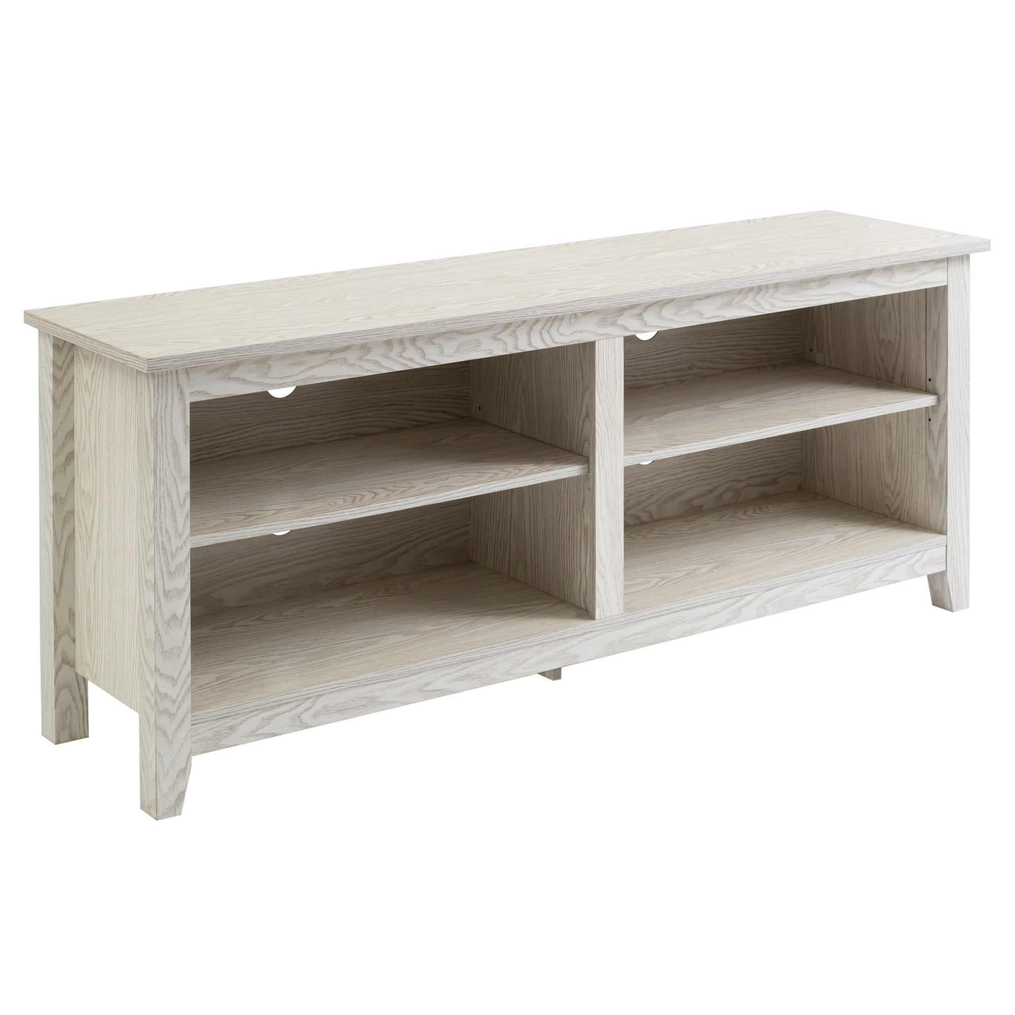 Manor Park Open Storage TV Stand for TVs up to 65", White Wash