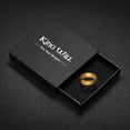 thumbnail image 6 of King Will Silicone Wedding Rings For Men Women, 6.6mm Wide 1.8mm Ultra Thin Maple Leaf Design Rubber Wedding Bands, Gold, Breathable Comfort Fit Size 8, 6 of 7