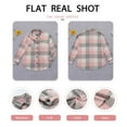 thumbnail image 4 of ONLYSHE Women Shacket Jacket Blouse with Pockets Flannel Plaid Top Shirt Coat Lapel Long Sleeve Tartan Outerwear, 4 of 8