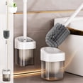 thumbnail image 1 of Cepillo para Inodoro con Mango Largo para Una Limpieza Impecable, Sin Rincones Difíciles de Alcanzar. Cabezal de Cepillo de Fibras Suaves y Densas para Uso Doméstico En El Baño. Base Ventilada para U, 1 of 7