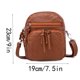 thumbnail image 2 of Bolso de hombro mini bolso cruzado | Bolso de cuero lavado con diseño de múltiples compartimentos | Correa ajustable | Soporte para teléfono celular de gran capacidad | Monedero | 23x19x11cm, 2 of 7