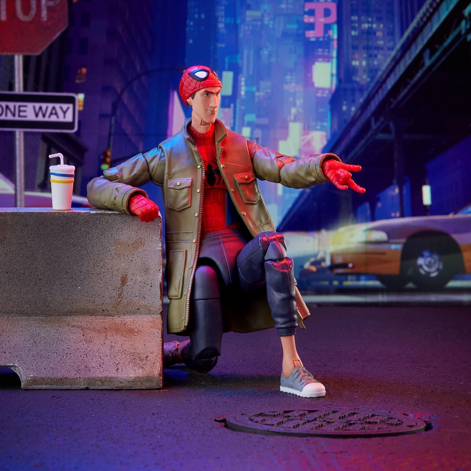 Hasbro Marvel Legends Series Spider-Man: Into the Spider-Verse Peter B. Parker 6-inch Collectible Action Figure Toy For Kids Age 4 And Up