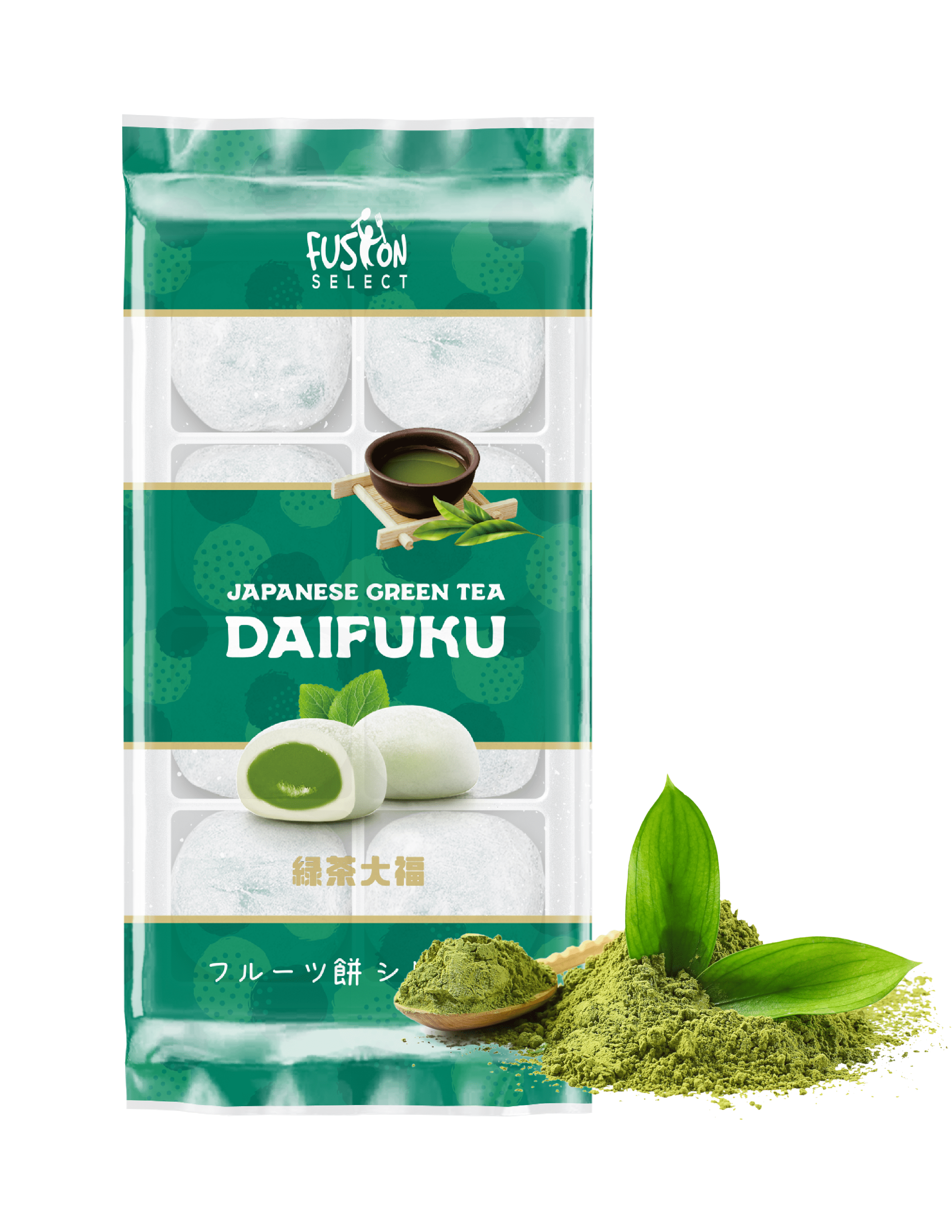 Fusion Select Japanese Green Tea Mochi Fruit Daifuku Japanese Desert