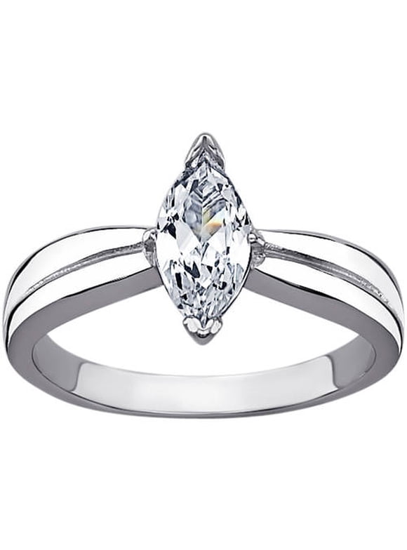 Sparkling Marquise CZ Solitaire Ring – Sterling Silver Size 7 – Perfect For Gifts & Wholesale