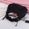 thumbnail image 3 of Canvas Armpit Bag with Drawstring Hobo Handbag Girls Underarm Bag (White), 3 of 10