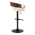 thumbnail image 6 of Elisa Adjustable Bar Stool, Chrome Bar Stools, Bar Chairs, Swivel Bar Stools, Bar Stools Set of 2, Black Bar Stools, Bar Stools for Kitchen Counter (Cream, Walnut Wood), 6 of 6
