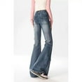 thumbnail image 4 of Harajuku Denim Trousers Y2k Trashy 2000s Clothes Women's Blue Flare Jeans Baggy Vintage 90s Aesthetic Low Waist Cowboy Pants, 4 of 5