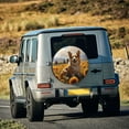 thumbnail image 3 of Fotbe Cute Corgi Sunflower Spare Tire Cover Thickening Universal Fit for Jeep, Trailer, RV, SUV, Truck, Tough Tire Wheel Soft Cover-15 inch, 3 of 8
