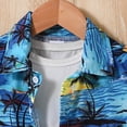 thumbnail image 2 of Boys Summer Outfits Short Sleeve Hawaiian Shirt Tops and Shorts Vacation Set for Kids Summer Clothes Set, 2 of 6