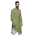thumbnail image 3 of Atasi Kurta Imprimée Col Mandarin Décontractée Chemise Ethnique Longue Kurta Asymétrique, 3 of 6