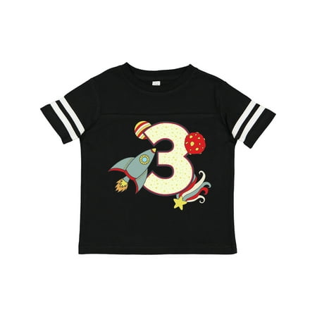 

Inktastic 3rd Birthday Outer Space Theme Gift Toddler Boy or Toddler Girl T-Shirt