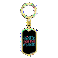 thumbnail image 4 of Hustle For The Muscle Christian Stainless Steel or 18k Gold Premium Swivel Dog Tag Keychain, 4 of 16