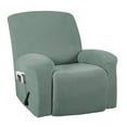 thumbnail image 4 of 1 Pce Housse Extensible pour Fauteuil Inclinable, Housse de Sofa, Meuble avec Bas Élastique Housse Extensible en Jacquard Spandex pour Fauteuil Inclinable Vert, 4 of 6