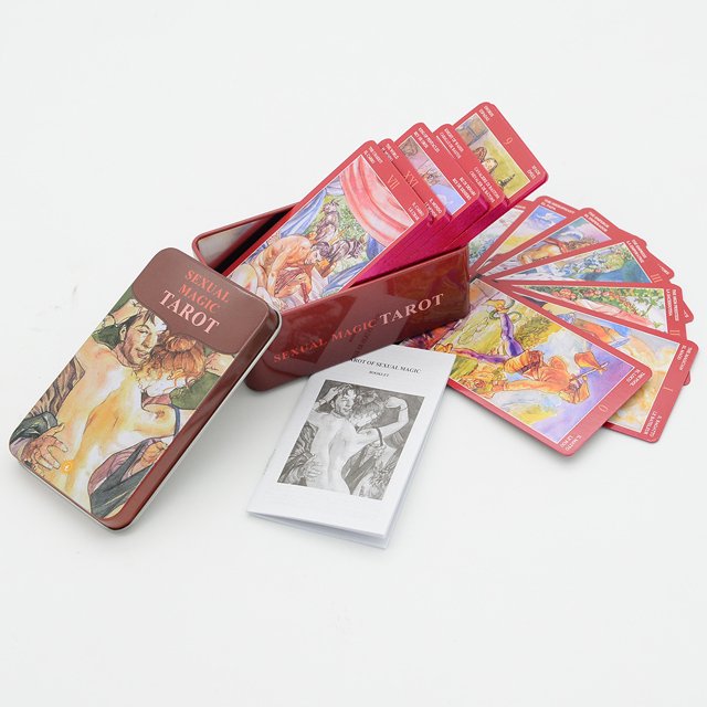Waite-Juego de cartas de Tarot con caja de hierro, juego de mesa de cartas completo en inglés, tarjeta de oráculo bronceada, instrucciones en papel, emociones para niñas