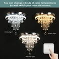 thumbnail image 2 of Diisunbihuo 11.8" Modern Crystal Chandelier Crystal Ceiling Light LED Light Fixture for Bedrooms Dinning Room Hallway (3 Light Color), 2 of 9