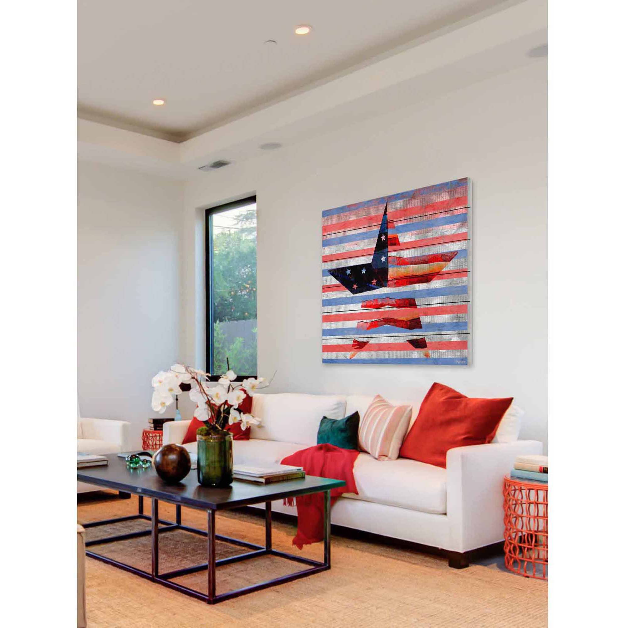 Parvez Taj "One Star" Print on White Wood