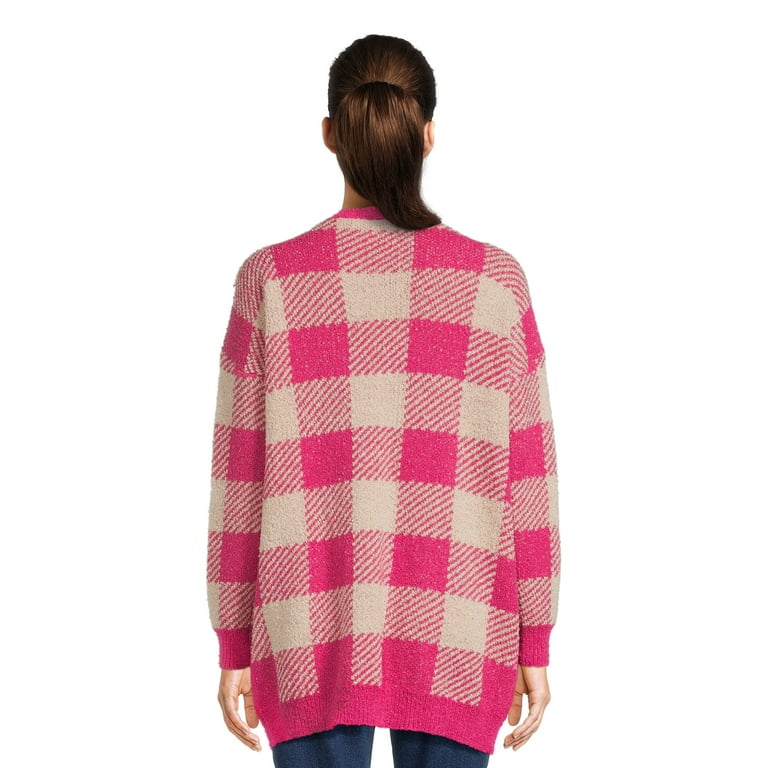 Dreamers by Debut Women s Open Front Print Cardigan Sweater Midweight Walmart