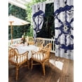 thumbnail image 5 of nqOlkjepod Outdoor Curtains for Patio Waterproof, Navy Blue Rudder Coastal Outdoor Privacy Panels Grommet, Nautical Beach Ocean Retro Blackout Outside Curtains for Porch/Cabana 54"x95", 1 Panel, 5 of 8