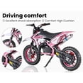 thumbnail image 4 of Thehsnt 49cc Kids Dirt Bike - 2-Stroke Gas-Powered Mini Motorcycle, Off-Road Motocross w/Disc Brakes (Pink), 4 of 12