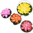 thumbnail image 4 of Bgsha 6X LED Fake Water Lily Lotus-Leaf Flowers Floating Pool Light Artificial Plants, 4 of 10