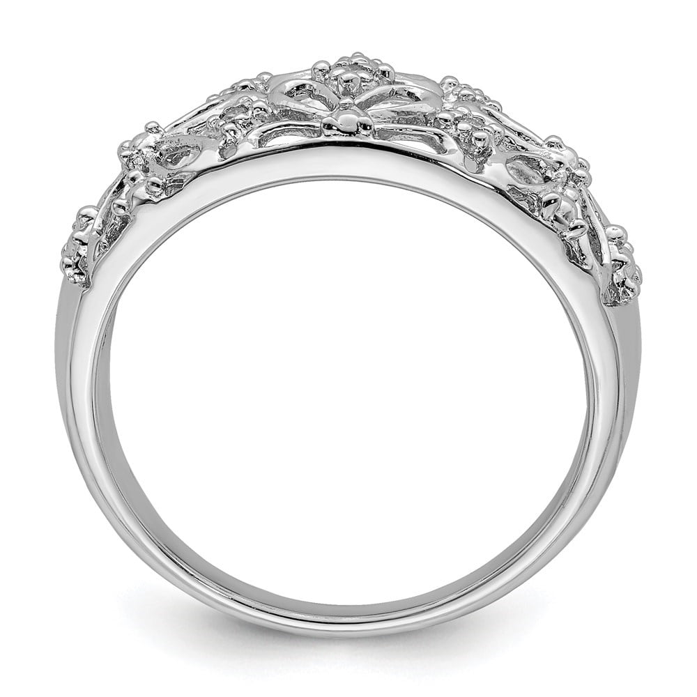 Auriga 925 Sterling Silver Diamond Engagement Ring Size 7 for Women