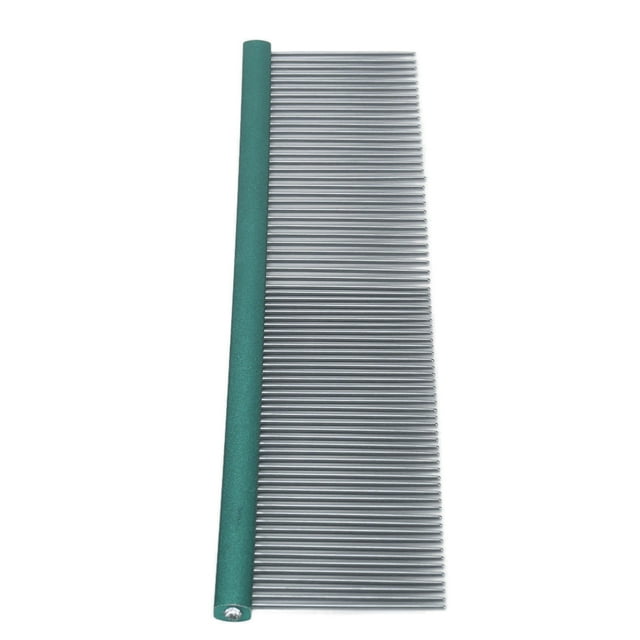 Peigne de Toilettage pour Chiens, Peigne en Acier Réutilisable pour Animaux de Compagnie Empêche les Extrémités Arrondies Statiques 2 Densités Différentes pour les Races à Poils Longs Rouge 16cm / 6,3in, Violet 19cm / 7,5in, Bleu 22cm / 8.7in, Vert