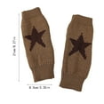 thumbnail image 2 of Fingerless Star Knitted Gloves With Thumb Hole For Women, Wrist Warmers For Winter Typing, Soft Stylish Mittens With Playful Star Patterns One Size Fit Most, 2 of 7