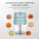 thumbnail image 2 of Mini picadora eléctrica verde, picadora de alimentos, picadora de verduras con recipiente de vidrio de 300 ml, picadora de carne eléctrica para alimentos para verduras, 2 of 4