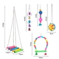 thumbnail image 2 of Bird Swing Toys with Bells Pet Parrot Cage Hammock Hanging Toy, 2 of 7