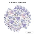 thumbnail image 2 of Placemats Set Of 4 / 6, Lavender Flowers Bird Purple Placemats For Dining Table Indoor/Outdoors Heat Resistant Washable Placemats 18" X 12", 2 of 8