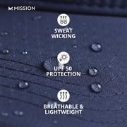 MISSION Cooling UPF Performance Hat - Unisex One Size Cap for Workouts, Golf & Running - Sweat & Water Activated Technology – Black