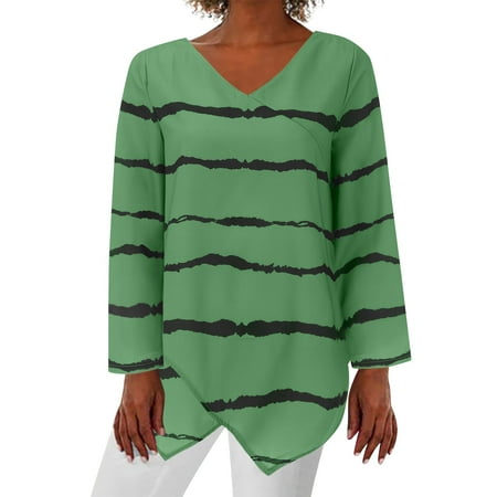 

KmaiSchai Cotton Tops For Women Casual Summer Womens Tops Stripe Lapel Shirt Button Cotton Linen Tunic 3/4 Sleeve Blouses For Women Pajama Shirts Women T Shirts For Women Casual