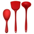 thumbnail image 1 of Ensemble de Vaisselle en Silicone 3 Pcs, Louche à Riz, Cuillère à Soupe, Spatule, 1 of 9