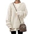 thumbnail image 5 of Suéter europeo y americano Suéter de punto con patrón de cáñamo para mujer Suéter de punto casual Suéter, 5 of 5