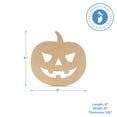 thumbnail image 4 of Jack o Lantern Cutout 6 inch, 1/8 inch Thick, Pack of 3 Wooden Pumpkin Ornaments for Halloween Crafts and Pumpkin Décor, by Woodpeckers, 4 of 5