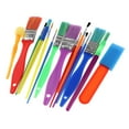 thumbnail image 1 of veasfak 15Pcs Assorted Painting Brushes Including Sponge Brushes, Flat Painting Brushes,, 1 of 7
